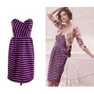 Strapless striped dress by Corey Lynn Calter